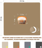 Extra Extra Large Silicone Dog Food Mat 39.4×43.3in and 128oz Silicone Bag Set - Image 2