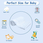Soft Fleece Baby Blanket Ultra Cozy Blue Baby Blankets - Image 7
