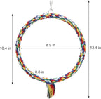 Bird Rope Swing Colorful Perch Climbing Toy - Image 3