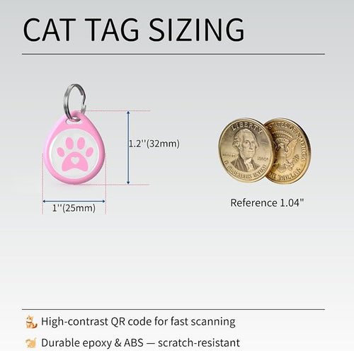 2-Pack QR Code Pet ID Dog cat Tags - Image 2
