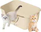 Low Entry Small Litter Box for Kittens, Kitty Plastic Litter Boxes, Open Top by Unknown
