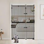 unipaws 75" High Extra Tall Cat Gate, Auto Closing and No Drilling Safety Gate by unipaws