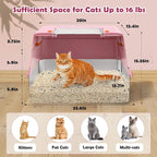 Vivifying Pink Stainless Steel Covered Cat Litter Box – Odor-Control, - Image 2