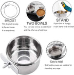 PINVNBY Parrot Feeding Cups Birds Food Dish Stainless Steel Parrot Feeders - Image 3