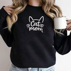 VIOLAVA Custom Cat Embroidered Christmas Sweatshirt – Personalized Pet Name - Image 2
