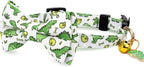 2 Pack Cotton Cat Collar with Bow Tie and Bell - Image 3