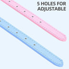 PUPTECK 2 PCS Soft Genuine Leather Cat Kitten Collar - Image 5