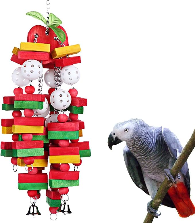 Bird Chewing Toy Large Medium Parrot Cage Bite Toys African Grey Macaws by KINTOR