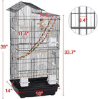 Yaheetech 39-inch Roof Top Large Flight Parrot Bird Cage - Image 3
