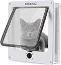 CEESC Large Cat Door for Interior/Exterior Door, Weatherproof, Rotary 4 Way by CEESC