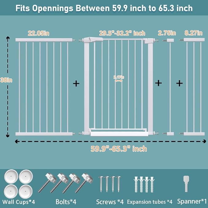 Fairy Baby 38" Extra Tall Baby Gate - Image 2
