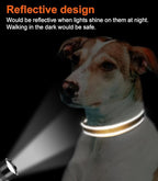 Joytale Reflective Dog Collar, Soft Neoprene Padded, Metal D-Ring, Nylon Pet - Image 5