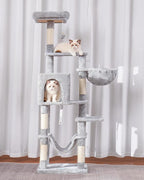 Hey-brother Cat Tree with Large Hammock, Cat Condo with Sisal-Covered - Image 6