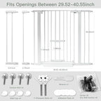 37 Inch Tall Baby Gate with Cat Door, Adjustable 29.55" and -40.55" Wide Auto - Image 2