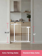 36.2" Extra Tall Baby Gate for Stairs, 29.5-46" Wide Dog Gate for Doorways - Image 2