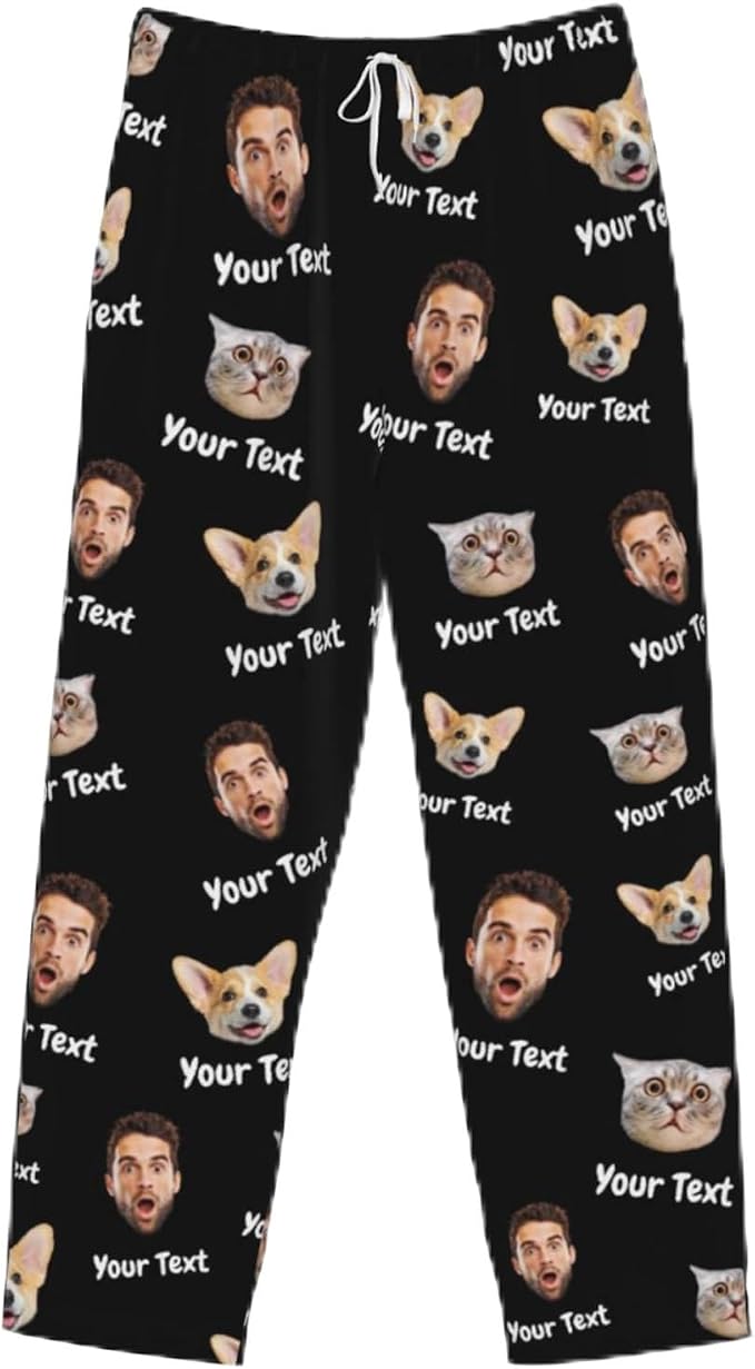Custom Pajamas Pants Plaid Personalized Funny PJ Pant Design by YourCustomGiftsChoice