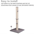 MECOOL 34“ Tall Cat Scratching Post Premium Basics Kitten Scratcher Sisal - Image 7