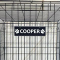 Personalized Kennel Name Plate Dog Paw Crate Pet Tag Doghouse Sign by Custom