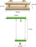 Bird Perches for Cage, Natural Wood Platform Bird Swing Bird Perch Stand Paw - Image 2