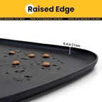 Silicone Dog Food Mat with Side Pocket & Hook Hole, Soft Raised Edges, Easy - Image 5
