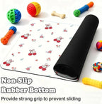 Dog Food Mat for Pet Cat Food Mat, Cherry Absorbent Quick Dry Dog Bowl Mats for - Image 4