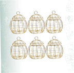 Beaupretty 6pcs Birdcage Shape Tinplate Candy Box Elegant Wedding Favor - Image 8