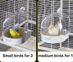 Hanging Brid Bath with Feeder for Cage, 3 in 1 Multifunction Bird - Image 6