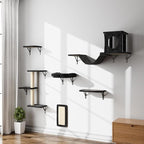 NUNU LAB Wall Mounted Cat Climber Set, Scratcher Board and Hammock, Shelves by NUNULAB