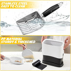 Cat Litter Scooper with Holder, Stainless Steel Cat Litter Scoop, Kitty Poop - Image 5