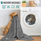 PetAmi Dog Blanket for Large Dogs Grey, Fluffy Soft Sherpa Fleece for Puppy - Image 6