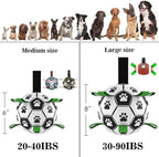 QDAN Dog Soccer Balls Toy with Bell Inside, Outdoor Interactive Dog Toys - Image 3