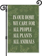 In Our Home We Care for All People Plants Animals Garden Flag, Double Sided by Unknown