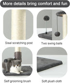 PEEKAB 32" Tall Cat Scratching Post Sisal Scratch Posts, - Image 2