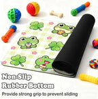 Dog Food Mat for Pet Cat Food Mat, Cute Frog Absorbent Quick Dry Dog Bowl Mats - Image 3