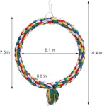 Bird Rope Swing Colorful Perch Climbing Toy - Image 3