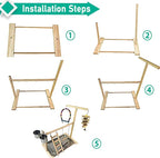 Hamiledyi Bird Playground Parrots Play Stand Natural Wooden Parrot Perch Gym - Image 8