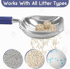 Cat Litter Scoop, Metal Cat Scooper, Plastic Handle Scoop, Sifting Shovel of - Image 3