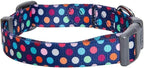 Blueberry Pet Essentials Rainbow Polka Dots Adjustable Dog Collar, Neck 12"-16" - Image 8