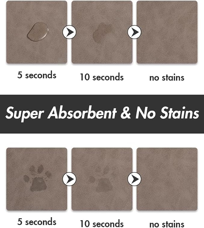 Absorbent Dog Food Mat-Dog Mat for Food and Water Bowl, Quick Dry Pet Food Mat - Image 2