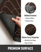 tchdio Door Mat Outdoor Indoor Entrance Doormat-Semicircular Durable Rubber Non - Image 5