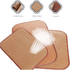 2 Pack Cat Cooling Mat Self Cool Pad Seats Summer Bamboo Rattan Woven Sleeping - Image 3