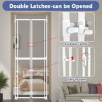 71-98" Clear Tall Cat Pet Gate, 33.5-36 in Wide Extra High Dog Gates - Image 7