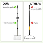 Garvee Chicken Poop Scooper Adjustable 24" to 72" Long Handle Chicken Coop Rake - Image 3