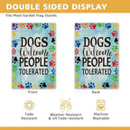 Dogs Welcome People Tolerated Garden Flag, Pet Lover Yard And Porch Flag - Image 3