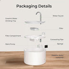 Voluas Ceramic Cat Water Fountain: 2.2L/74oz Cat Fountains - Image 8