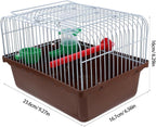Portable Bird Cage with Perch Food Box and Water Dispenser Spacious Travel - Image 2