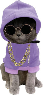 QWINEE 3Pcs Dog Hoodie Cat Apparel Dog Custume Set by QWINEE