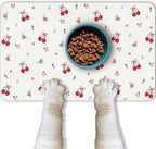 Dog Food Mat for Pet Cat Food Mat, Cherry Absorbent Quick Dry Dog Bowl Mats for - Image 7