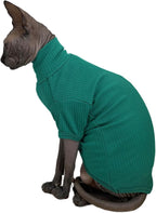 Sphynx Hairless Cats Shirt Cotton Cat Turtleneck Sweater Pullover Kitten - Image 3
