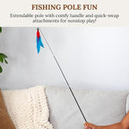 Cat Toys Set Cat Fishing Pole Retractable Wand Suction Cup & Hanging Teaser Wand - Image 7
